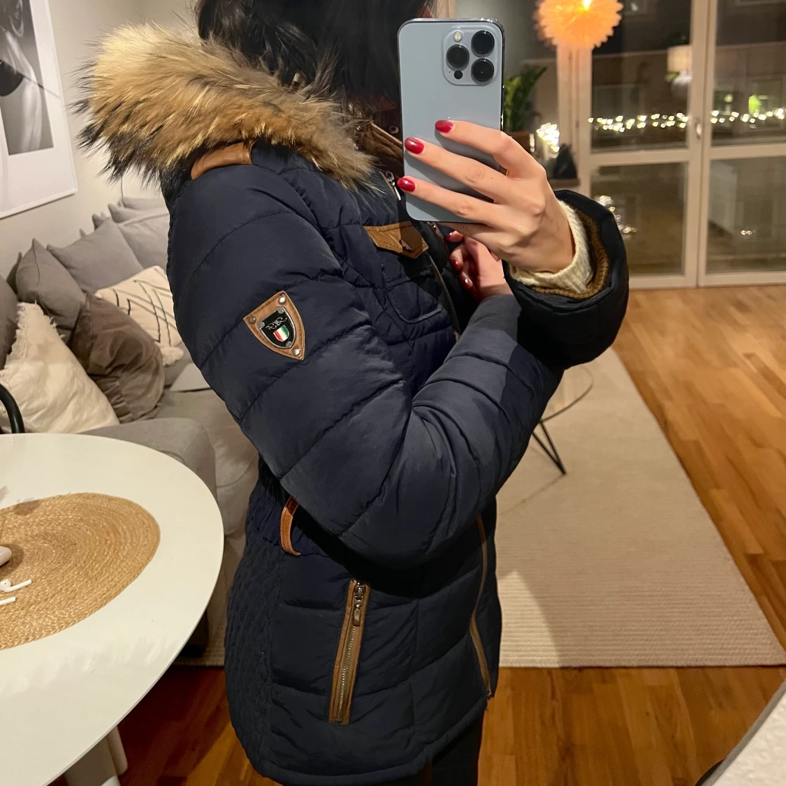 Milan Ferronetti marinblå-vinterjacka - 90