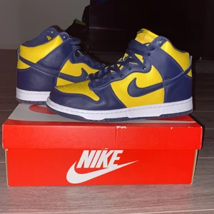 NIKE DUNK HI SP Michigan  - Säljer helt nya oanvända Nike dunk michigans. Storlek EU45/US11. Köpta från SNKRS. Kvitto finns:)