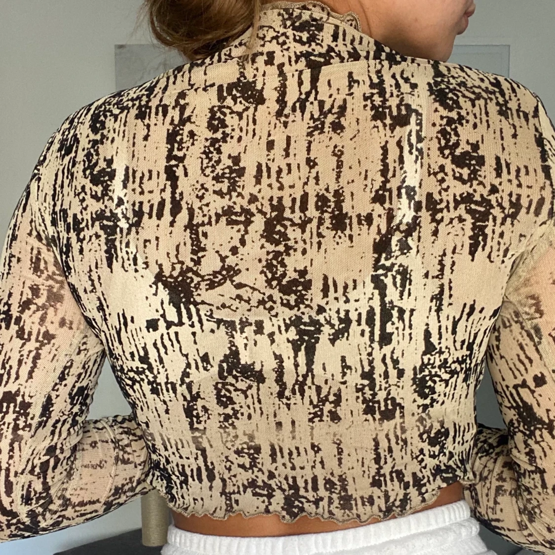 Mesh topp med mönster - 90