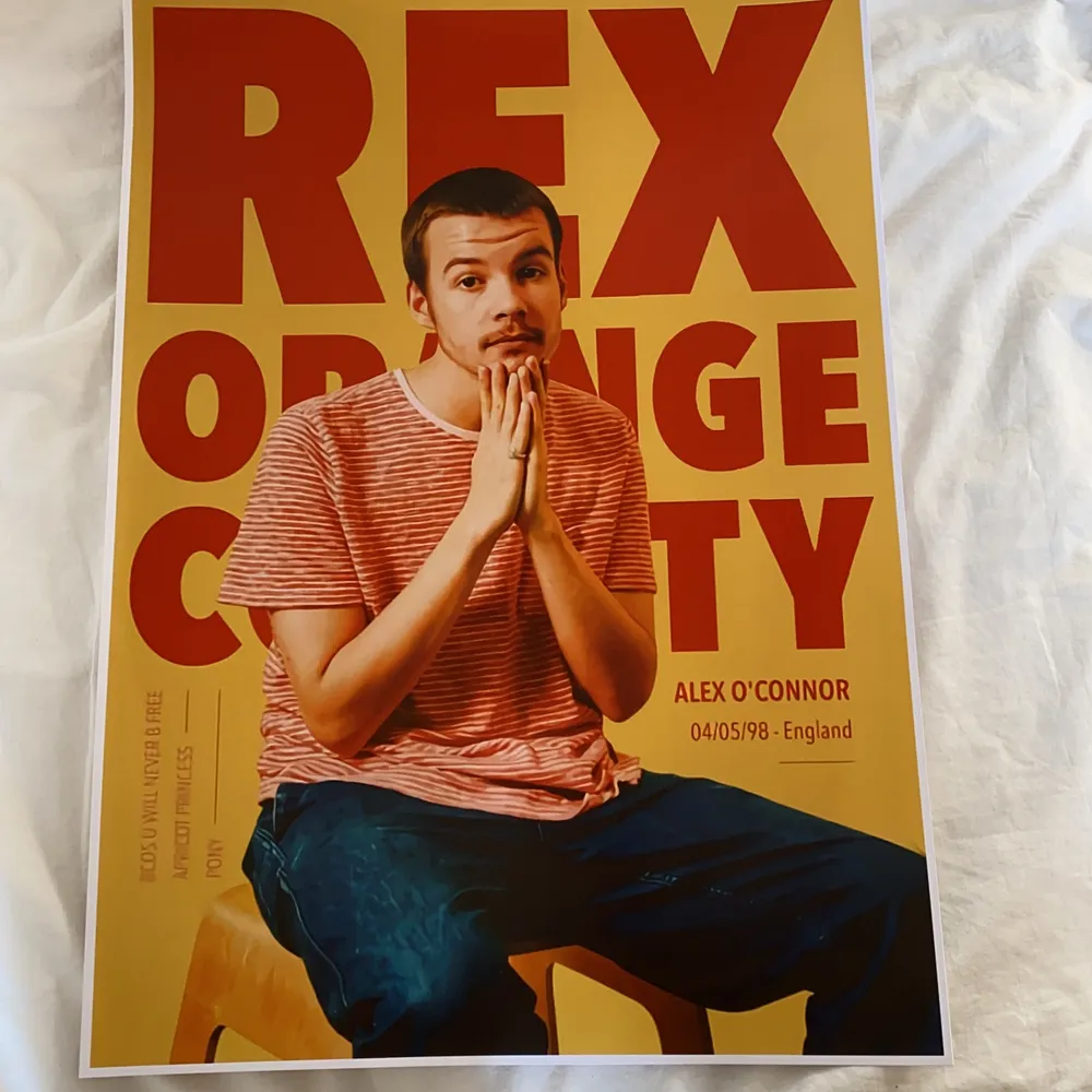 Säljer en helt ny Rex Orange County poster! Köptes i höstas men har aldrig använts. Orginal pris 300kr, säljer för 150 men priset kan diskuteras! . Accessoarer.