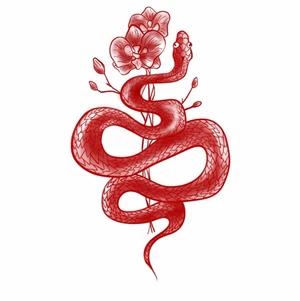 red snake - temporär tatuering i olika storlekar. priserna varierar, 25-220kr beroende på storlek. 
