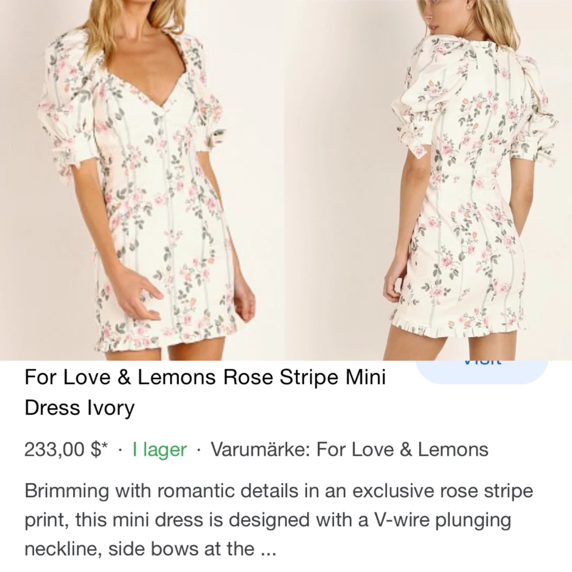 Klänning från märket  For Love & Lemons - 90