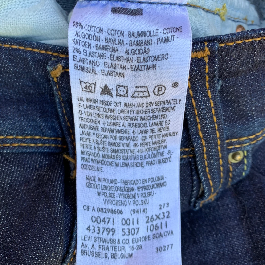 Levi’s 471 W 26 L 32. Slim Fit. - 91