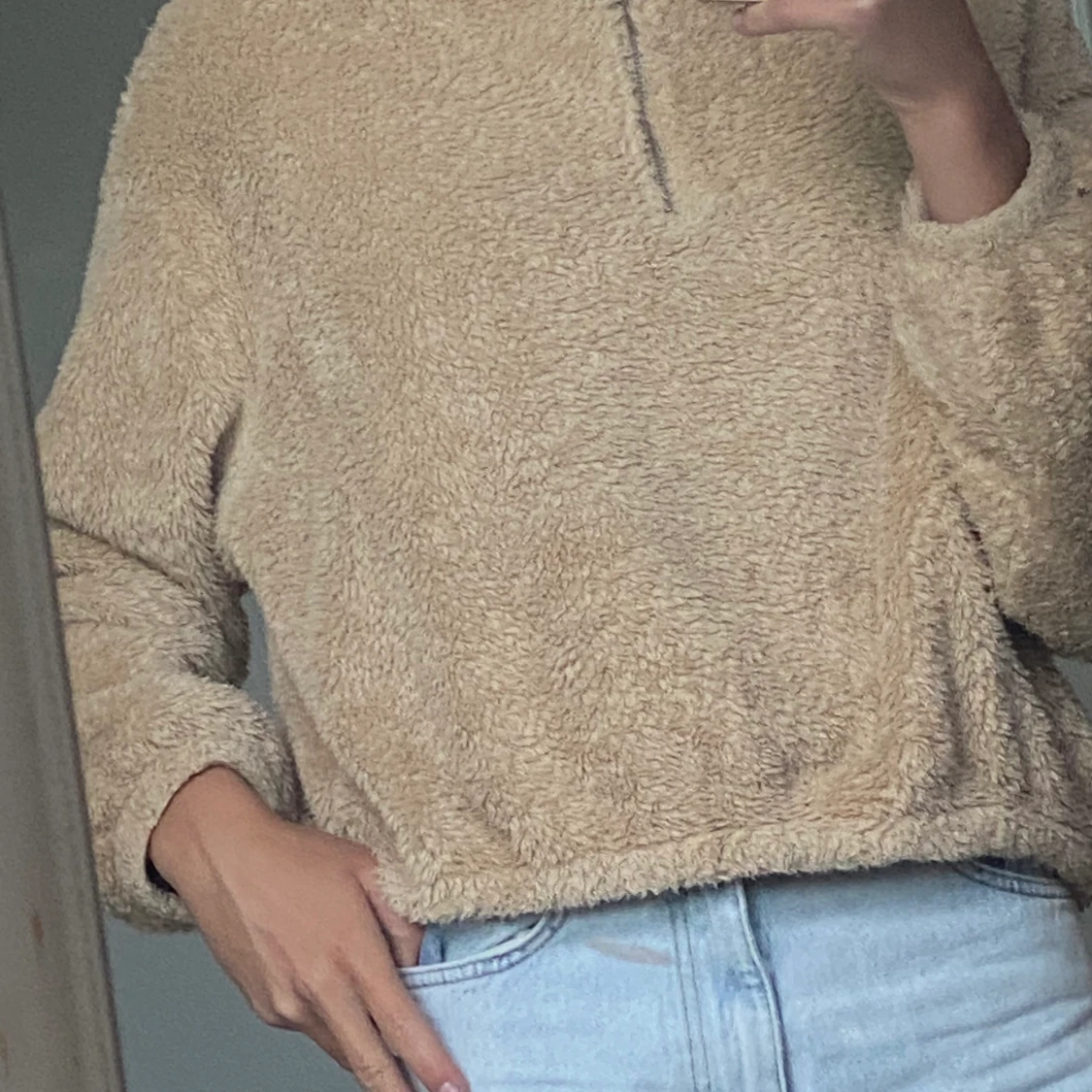 Beige Teddytröja