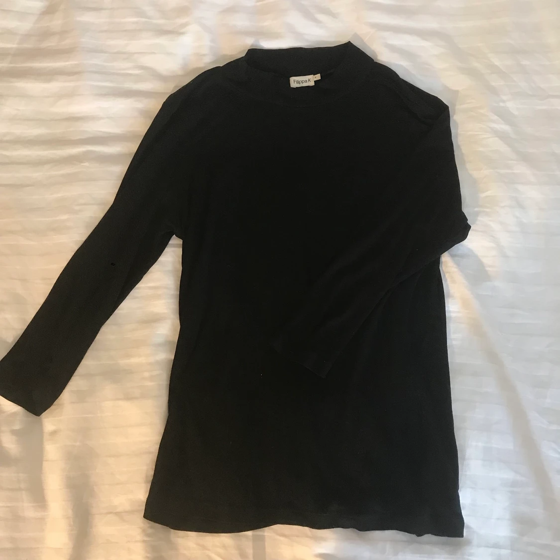 Svart halvt transparen topp - 91