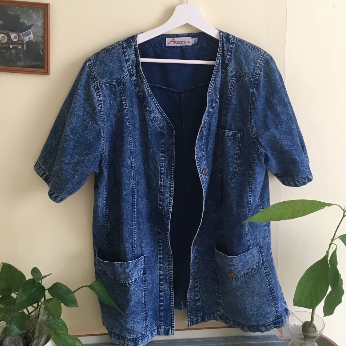 Jeansskjorta i kortärmad  - 90