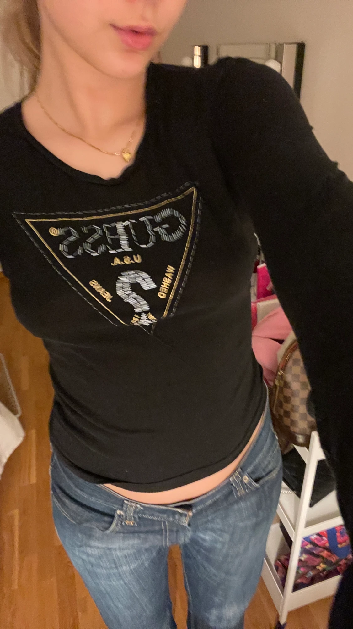 Långärmad guess tröja - 90