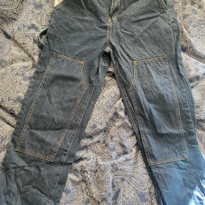 Blå carpenter jeans doubble knee avklipp - Bra skick