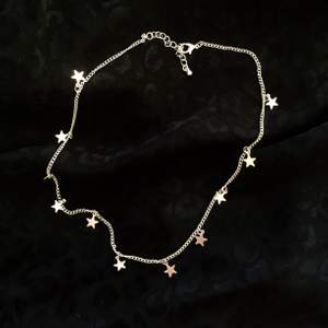 Ett halsband med små stjärnor på, använd en gång.