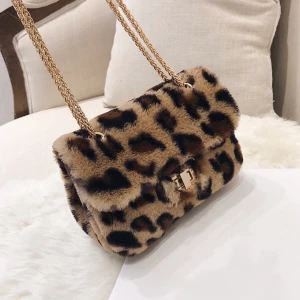 Leopard Bag Faux Fur - Helt ny.