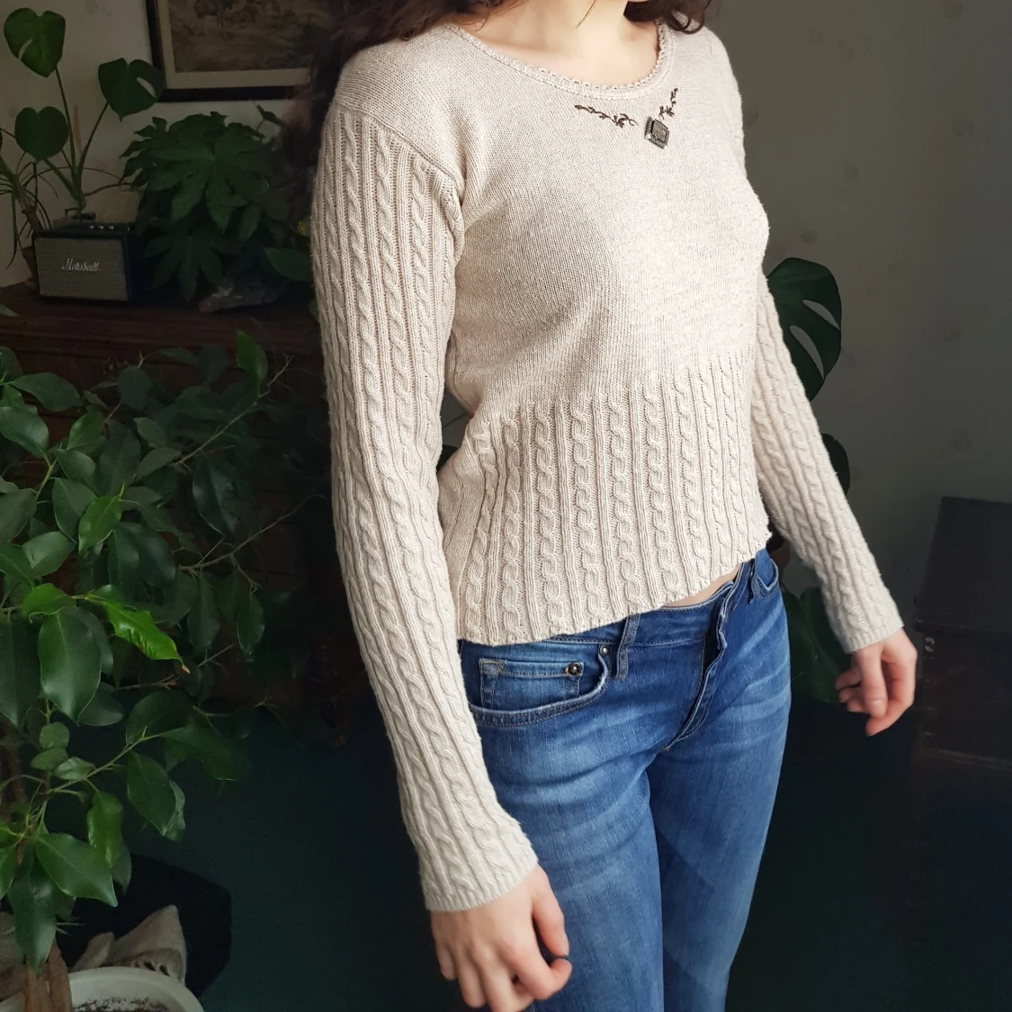 Vintage tröja med smycke - 91