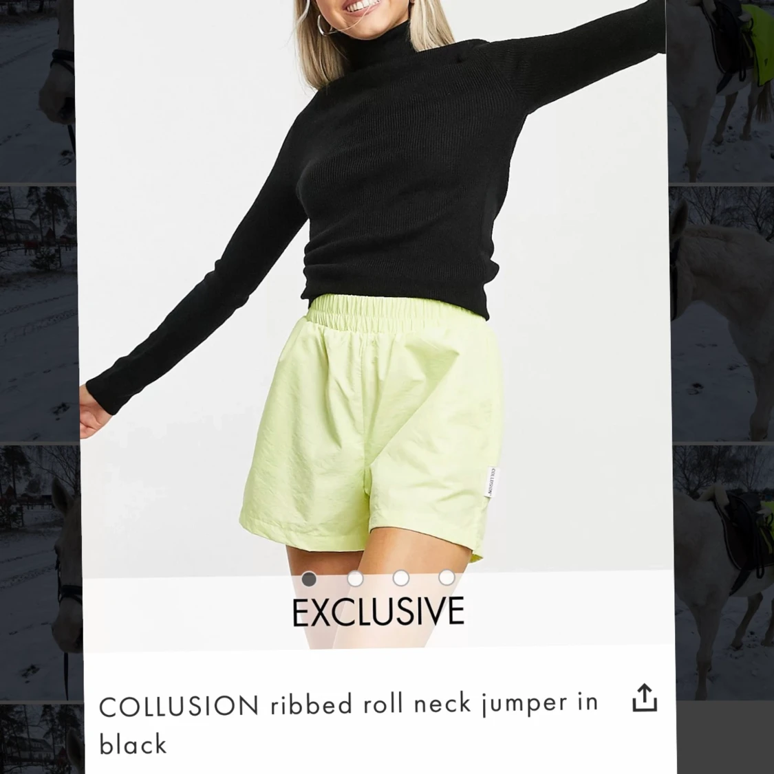 Ribbad polotröja - 90