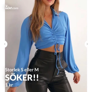 Blå blus - Söker denna blus från chiquelle i storlek S och kanske M beroende på hur storleken är. 🥰😍