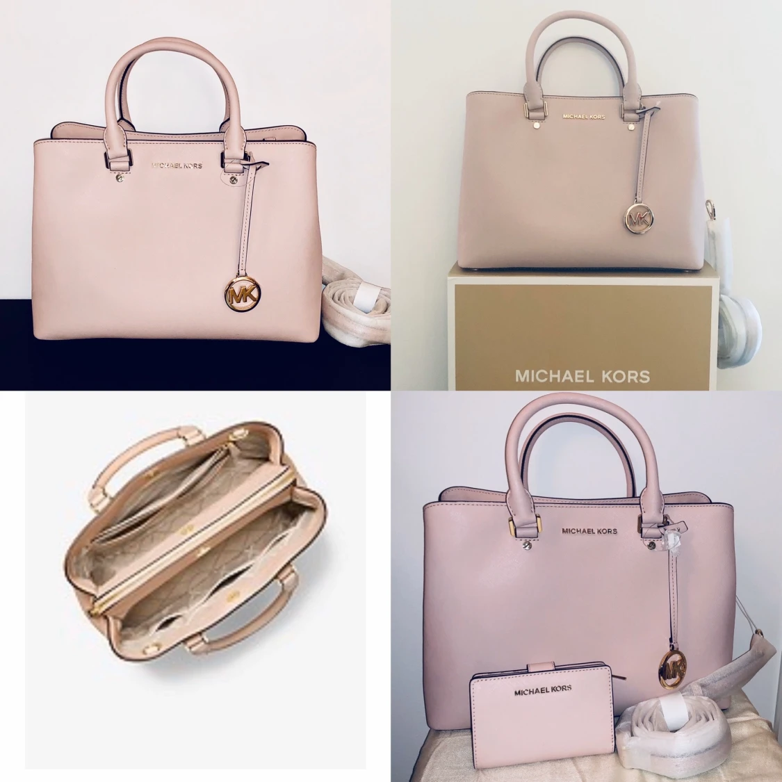Ny Michael Kors Handväska Rosa Saffiano - 90
