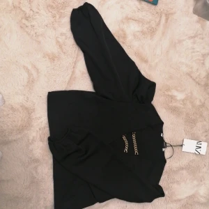 Zara "blus"  - Oanvänd tröja från Zara, pris lappen är tillomed kvar!! Köptes för 259 då dek var på rabatt rek pris. 399kr. Öppen vid brösten men guldiga kedjor, syns på bilden. Priset går att diskuteras vill bara få bort mina kläder då jag rensar. 