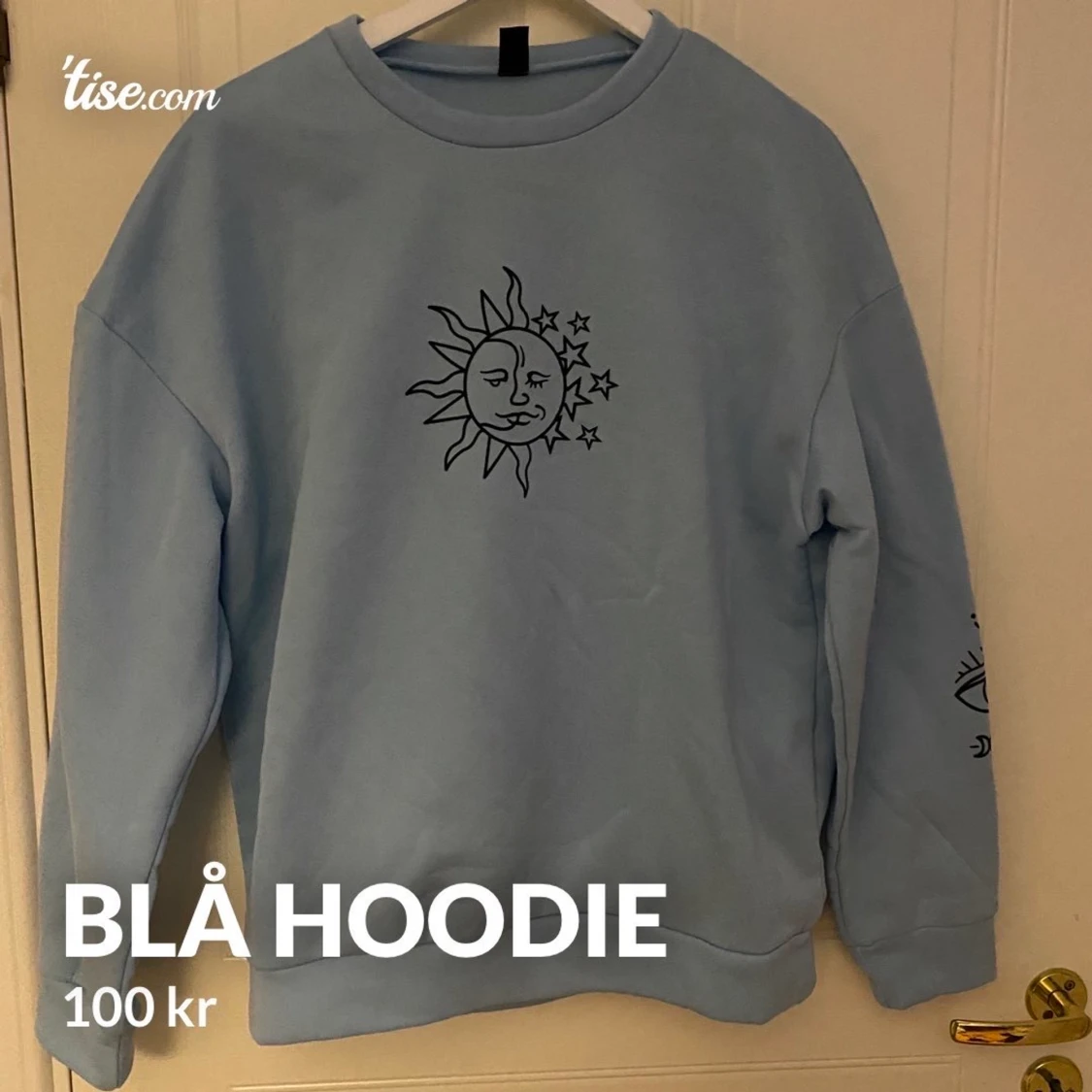Blå hoodie 