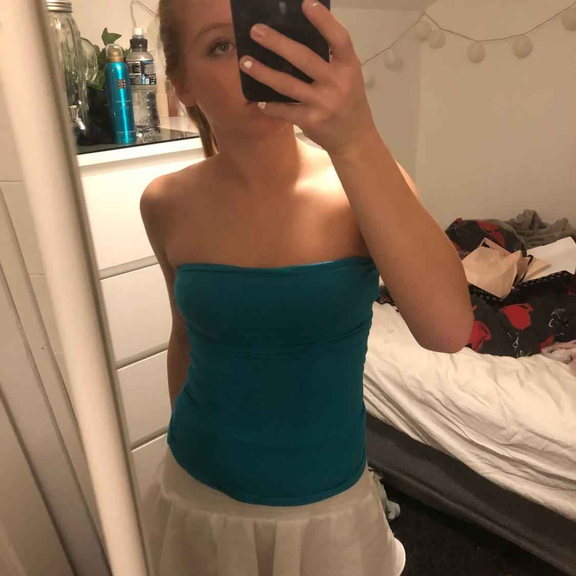 Blått linne utan band