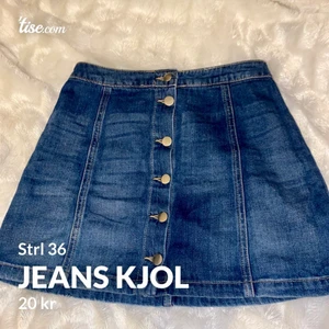 Jeans kjol - Fin jeanskjol med knappar för bara 20kr i strl 36💙