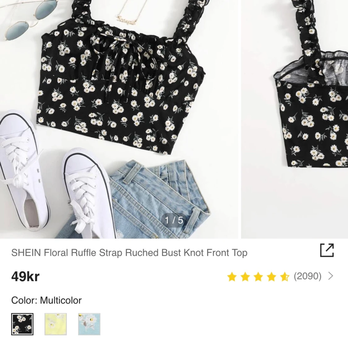 SHEIN tops floral and cheetah pattern  - 91