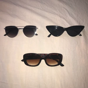 Solglasögon  - Snygga solglasögon som har aldrig används!                   Vet inte vilket märke dem är men dem var alla köpta på Zalando.                                                                         OBS! DEN BRUNA ÄR SÅLD❗️Köparen står för frakt. 70 kr styck.