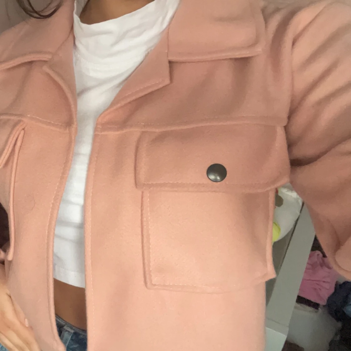 Rosa/beige jacka  - 91