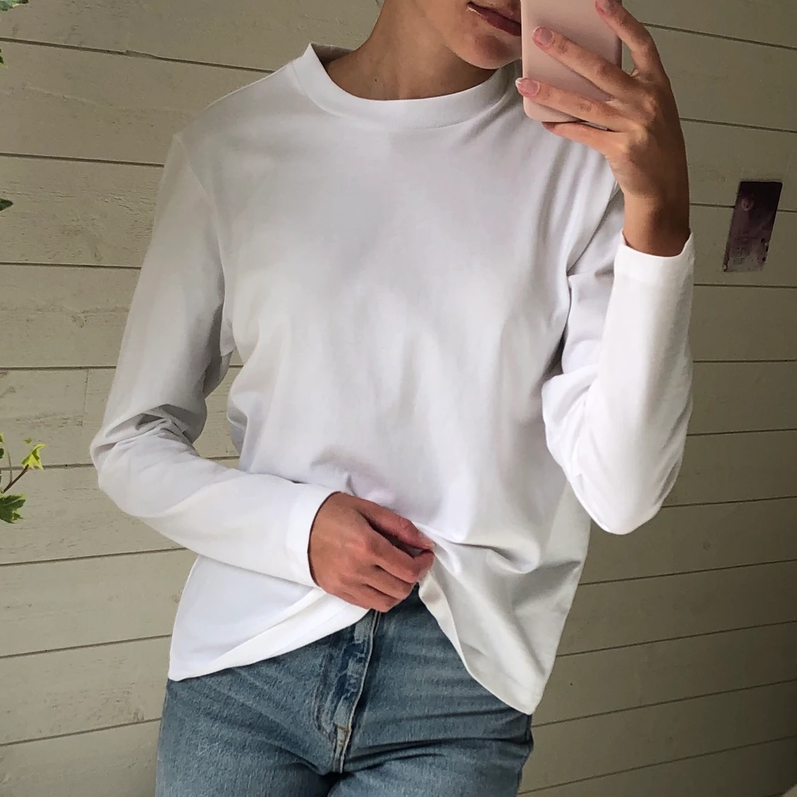 & other stories vit långärmad tröja - 91