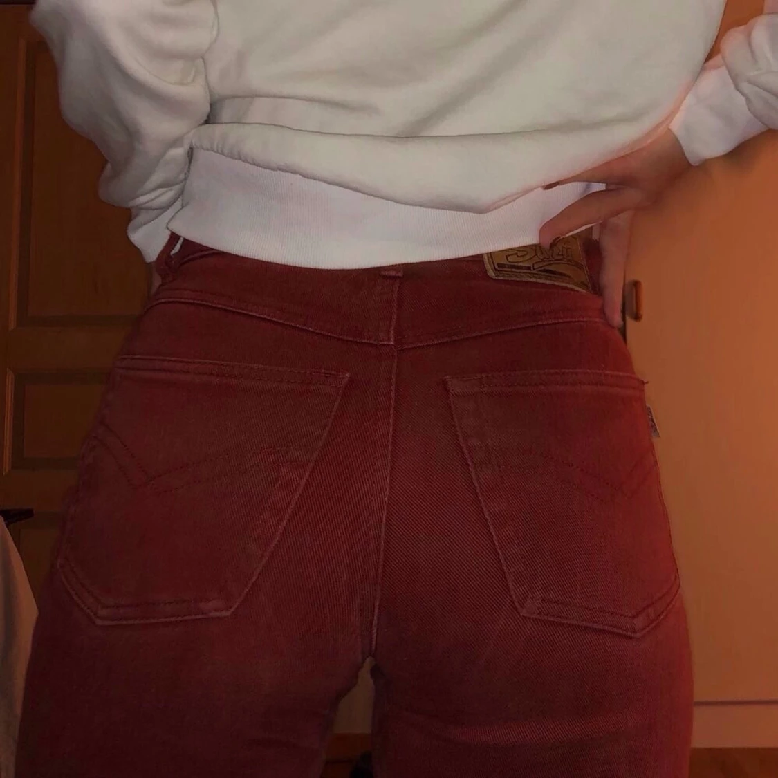 Orage/röda Suzy jeans  - 91