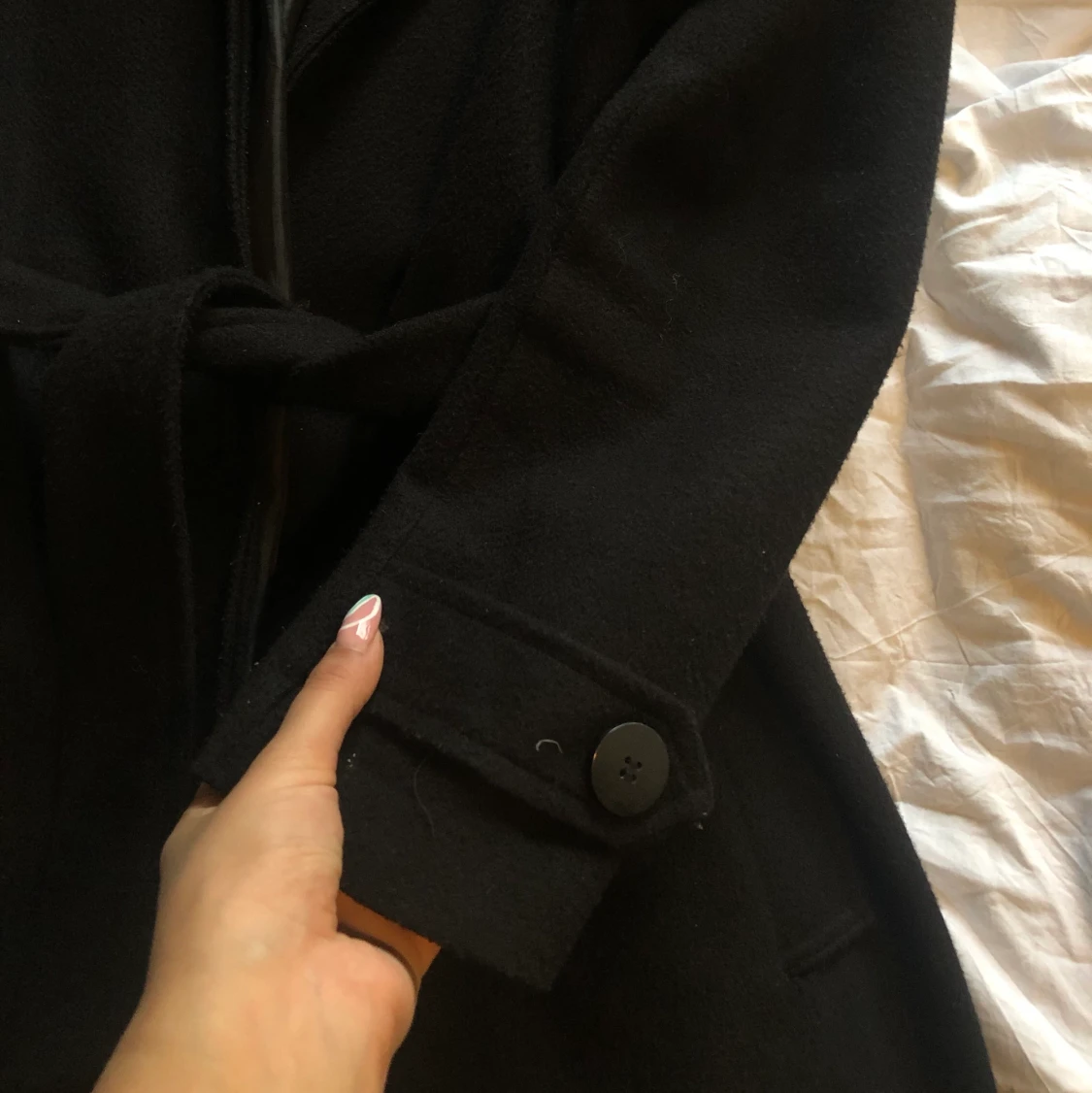 Svart Varm Kappa - 91