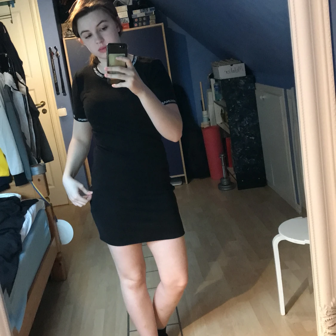 Kortärmad klänning - 90