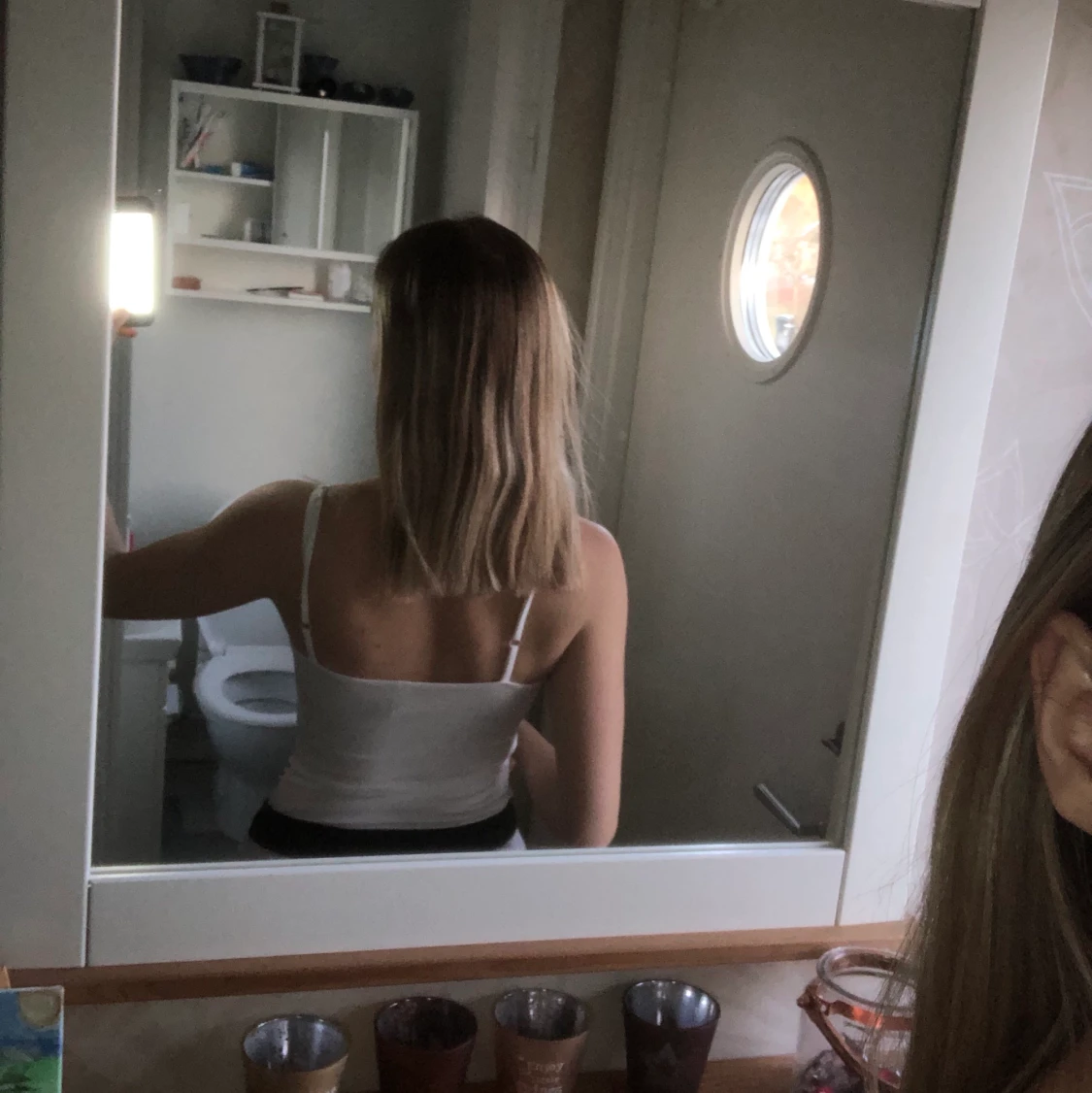 Vitt linne med spets  - 91