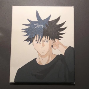 Megumi Fushiguro - Megumi på canvas (andra gången jag målar på canvas) 