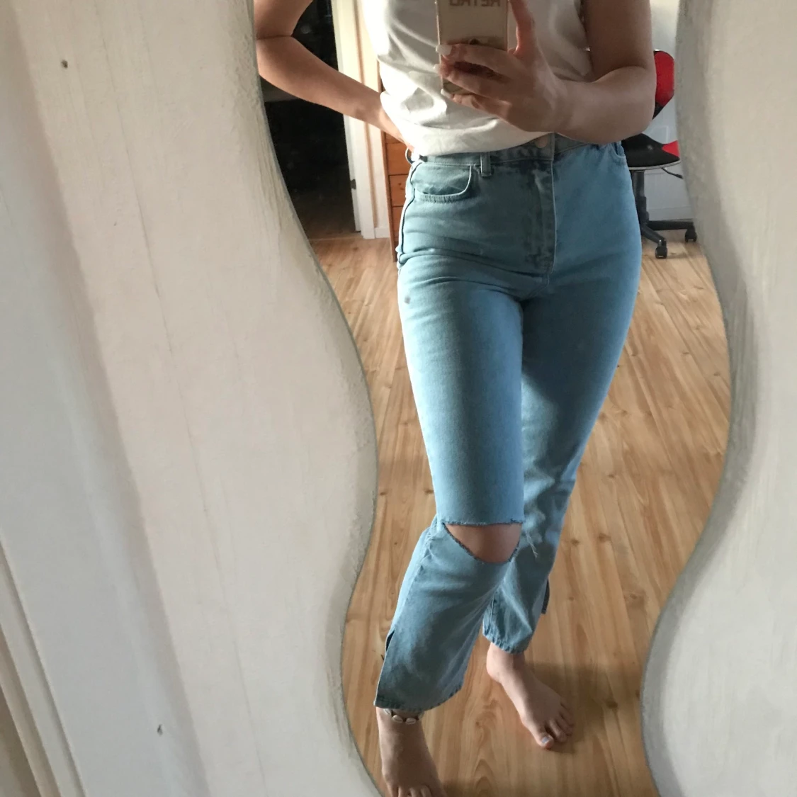 jeans med slit