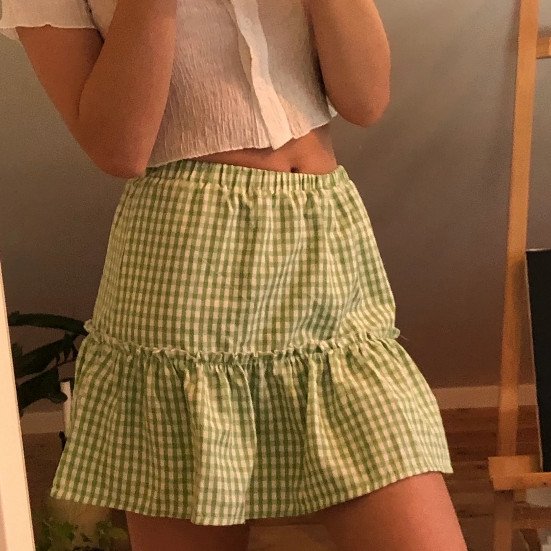 Grön prickig kjol - 91