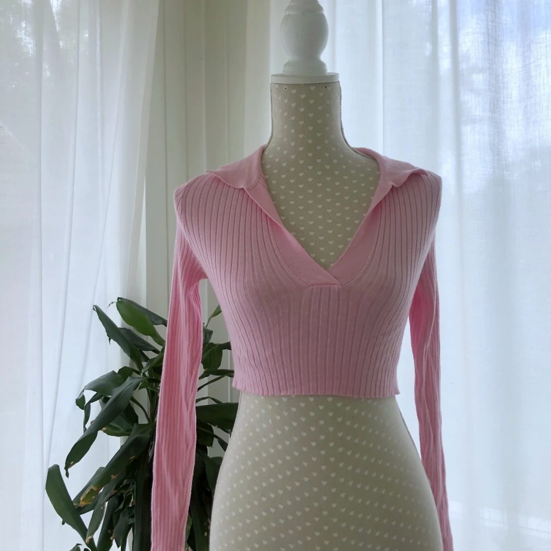 Långärmad rosa tröja