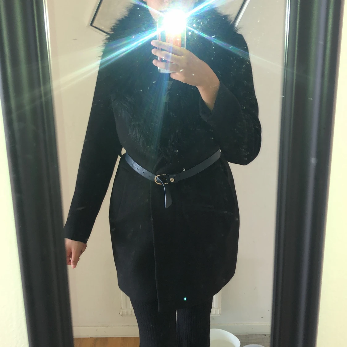 Kappa med päls som man även kan ta bort 