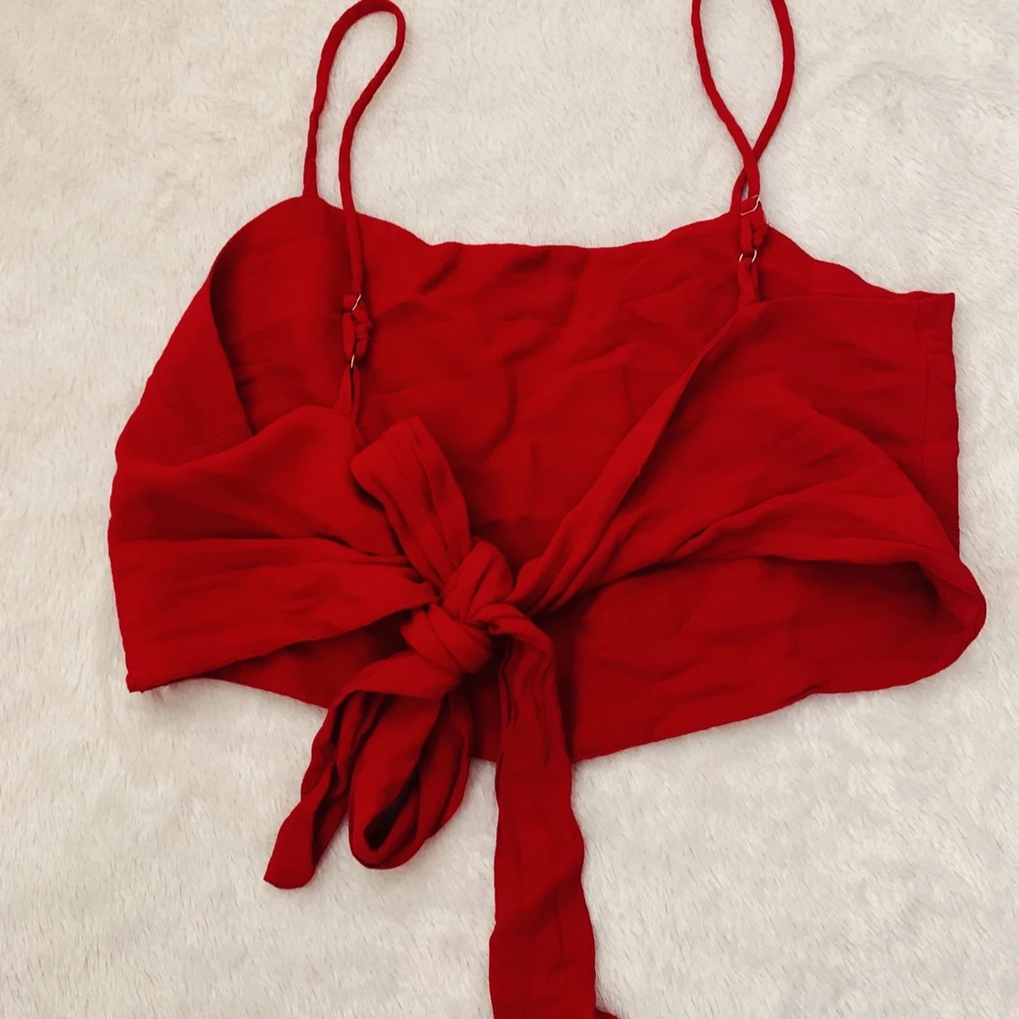 Brandy Melville red tie back top - 90