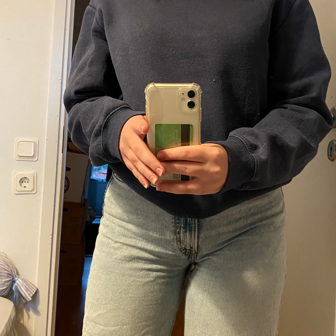 blå sweatshirt från H&M