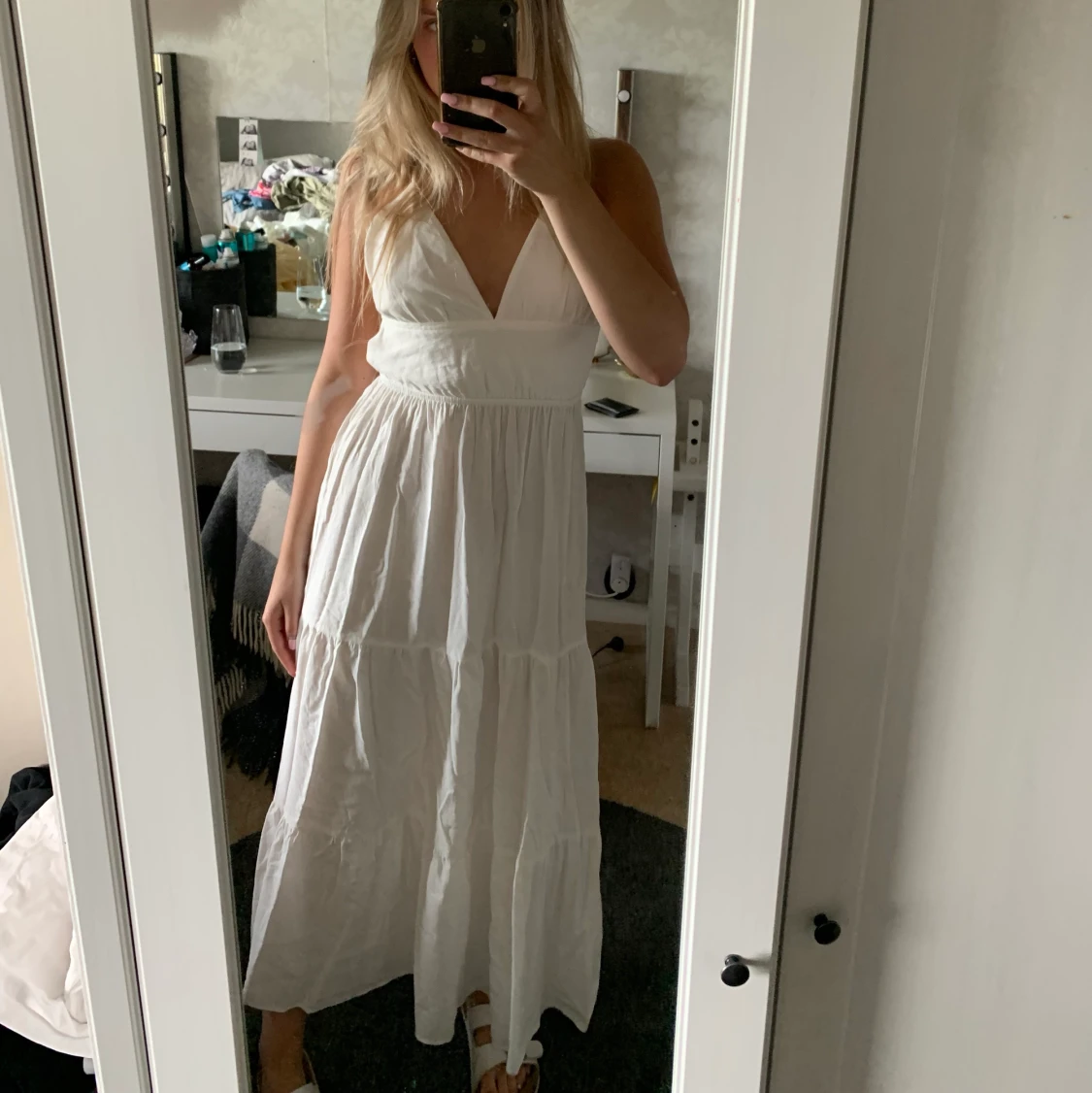 Vit långklänning