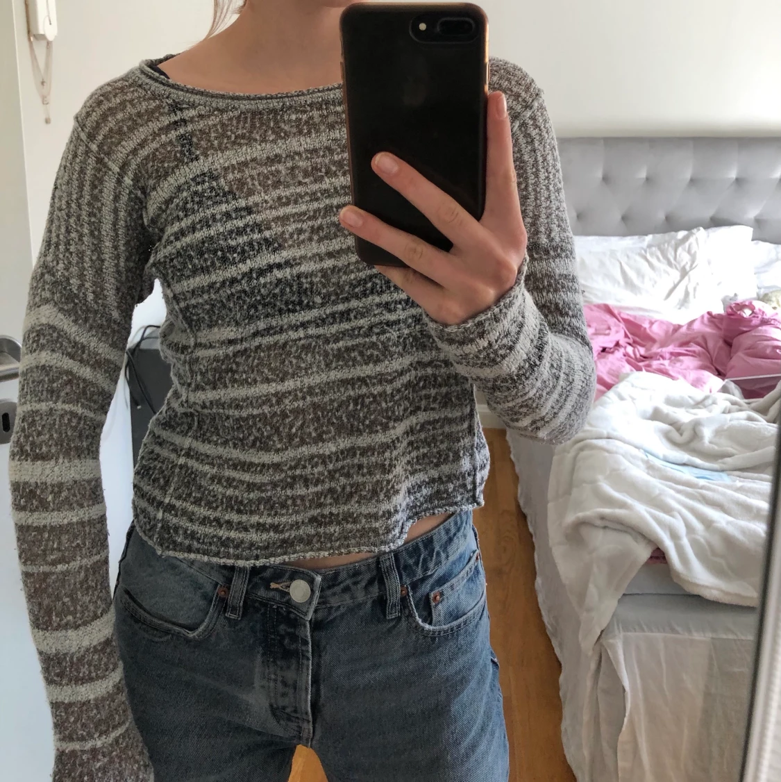 Tunnstickad långärmad - 90