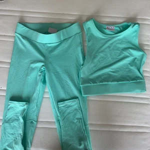 Bring sportswear  - Träningsset, byxor och topp i mintgrön färg. Knappt använt, 180kr. Frakt tillkommer! 