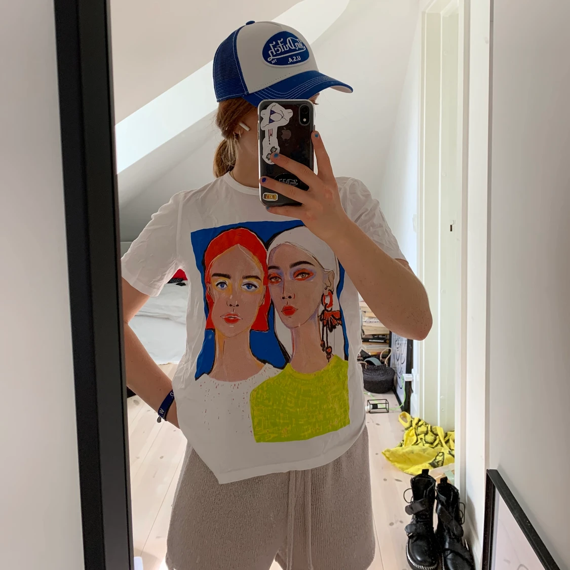 T-shirt med tryck från zara