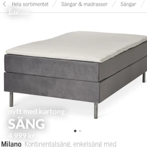 Ny säng  - Säljer sängen som är 140x200, helt nytt ligger fortfarande i kartongen aldrig använd, pris diskuteras vid snabb affär ;)