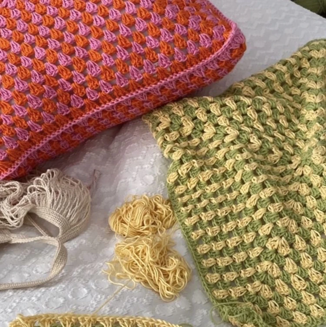 Virkade kuddfodral - 91