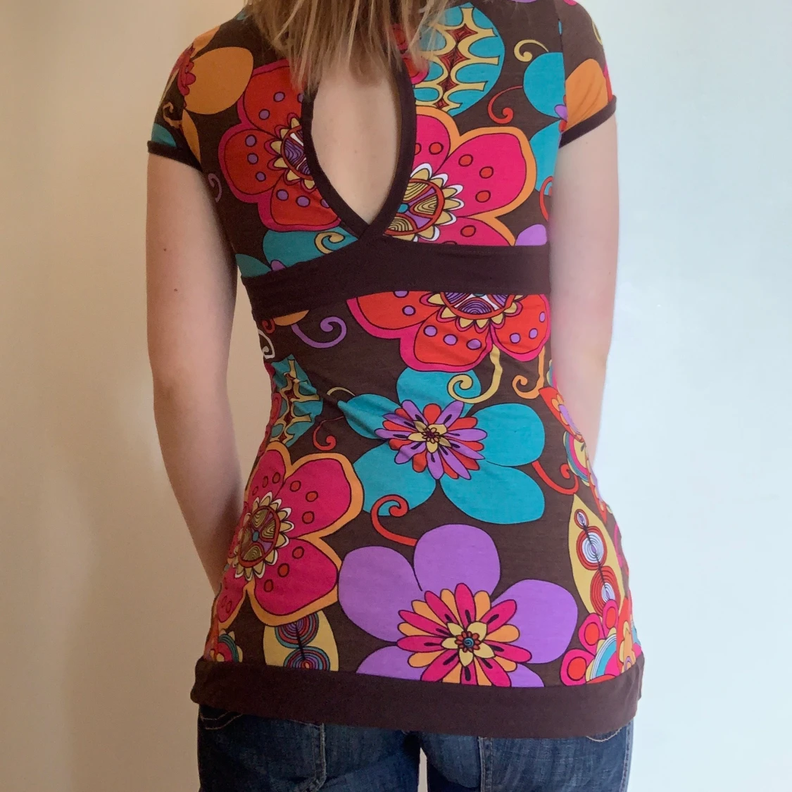 Blommig topp - 91