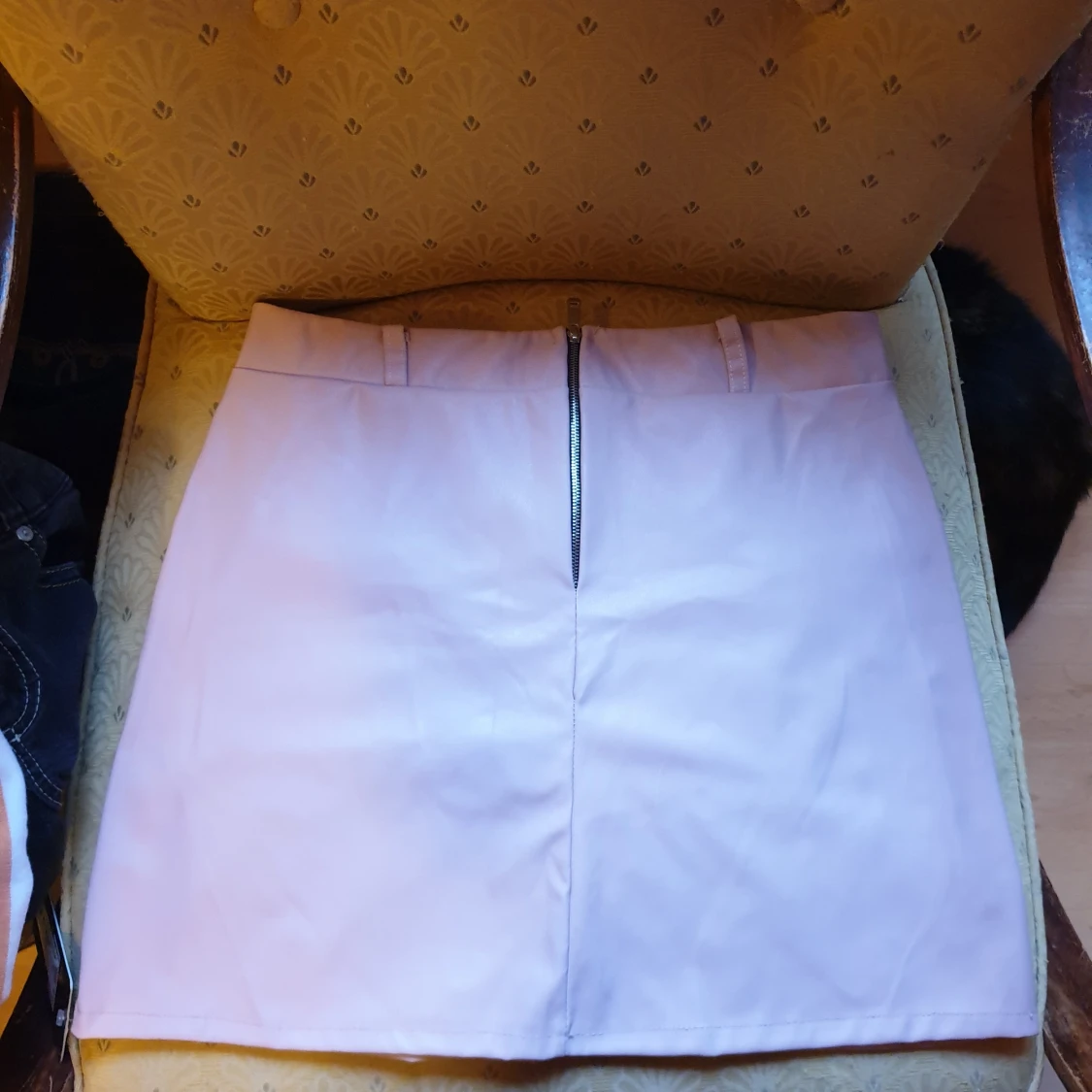 Snygg rosa konst läder kjol - 90