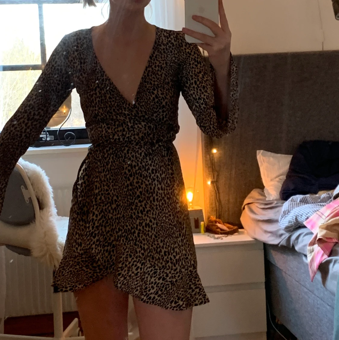 Leopard klänning  - 91