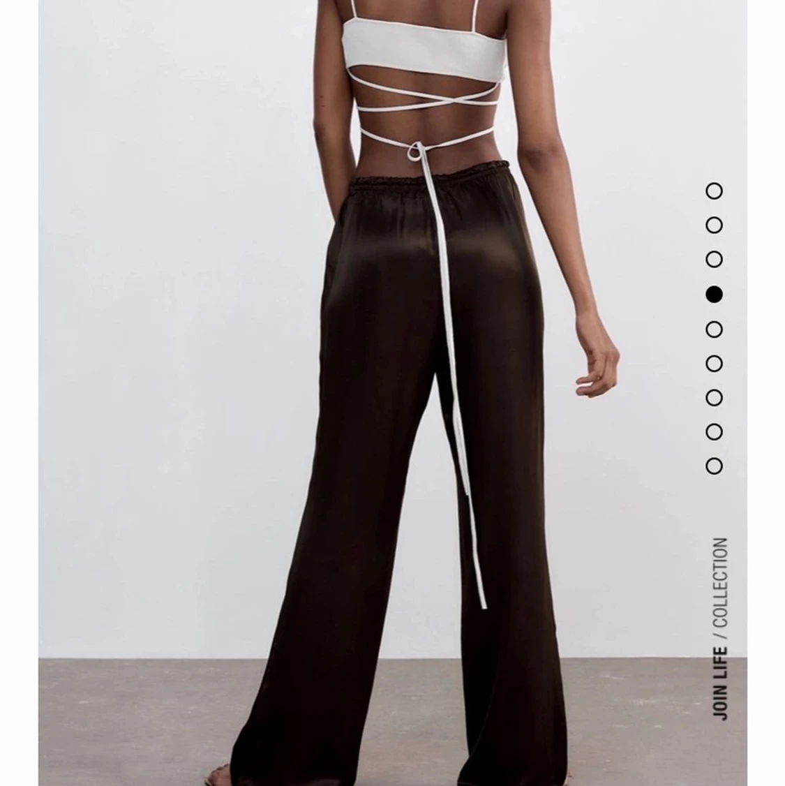 Bruna glättade byxor zara - 90