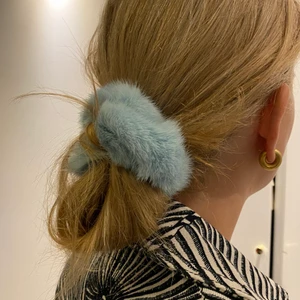 Mink scrunchise  - Mink scrunchise, lyseblå 