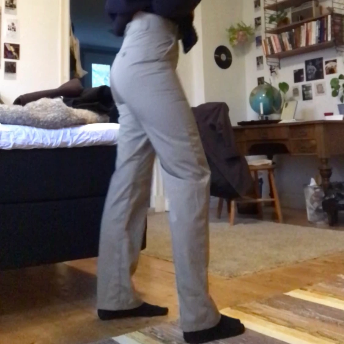 Beiga kostymbyxor - 90