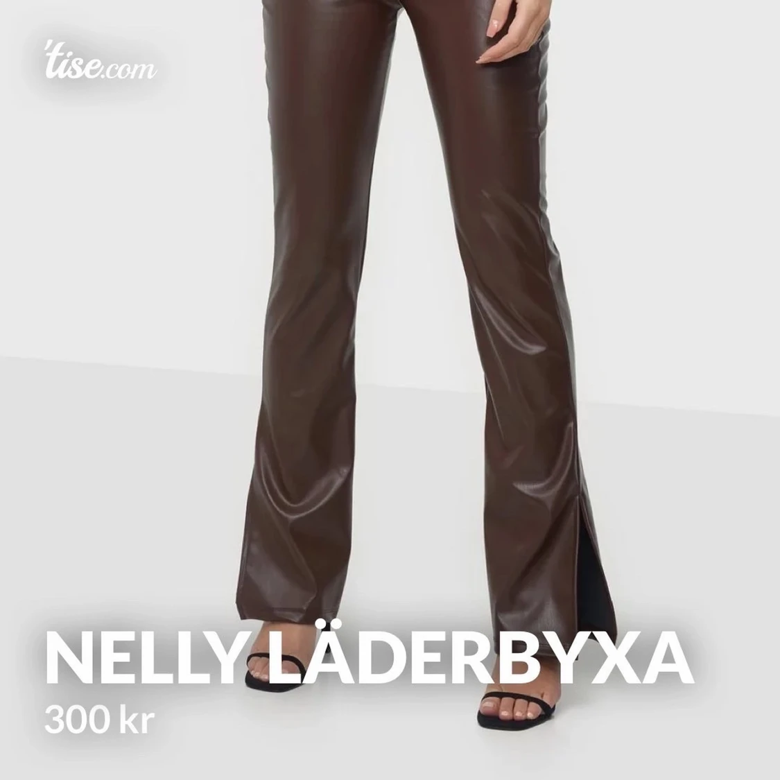 Brun PU Läderbyxa 